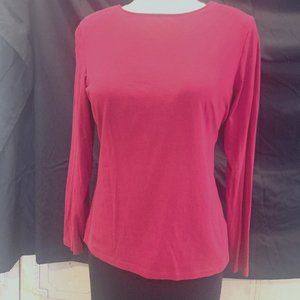 HOT PINK Coldwater Creek, long sleeve TEE Size M